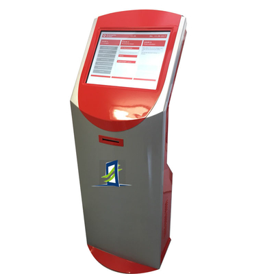 19.1 इंच बैंक एटीएम मशीन टिकट प्रिंटर के साथ इंटरएक्टिव टच स्क्रीन कियोस्क