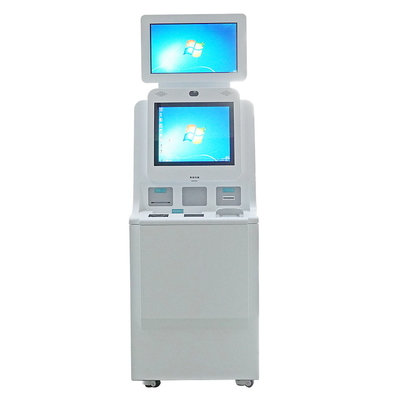 एनएफसी कार्ड रीडर के साथ डबल स्क्रीन विन10 ओएस अस्पताल स्वयं सेवा कियोस्क मशीन